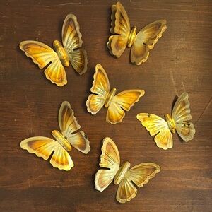Vintage Golden Butterfly Wall Decor Set